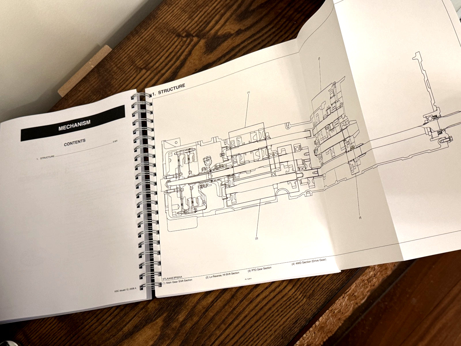 KUBOTA L3200 WORKSHOP SERVICE MANUAL - STEEL WIRE BOUND - PROTECTIVE COVERS