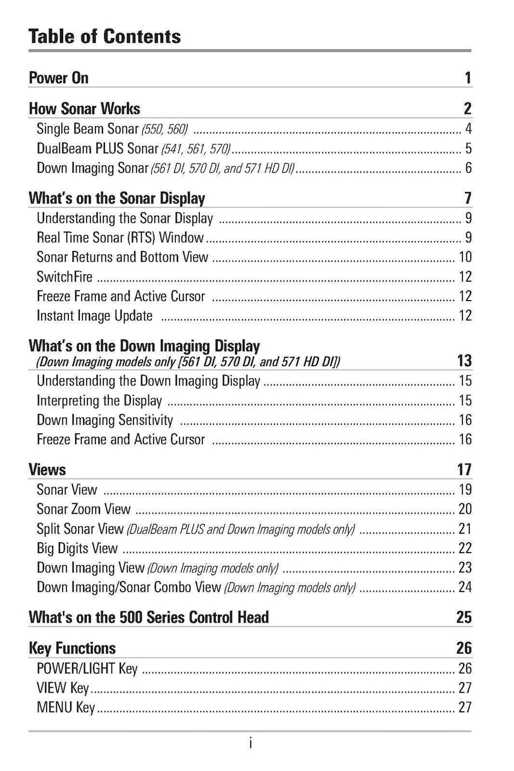 Humminbird 550 560 561 DI 570 571 HD DI User Manual Owners Instruction Guide