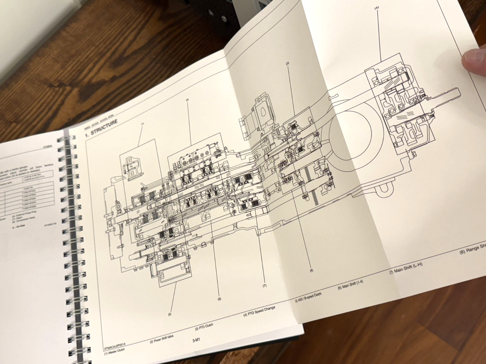 KUBOTA M95X M105X M125X WORKSHOP MANUAL - WIRE BOUND - TOUGH COVERS - FOLDOUTS!