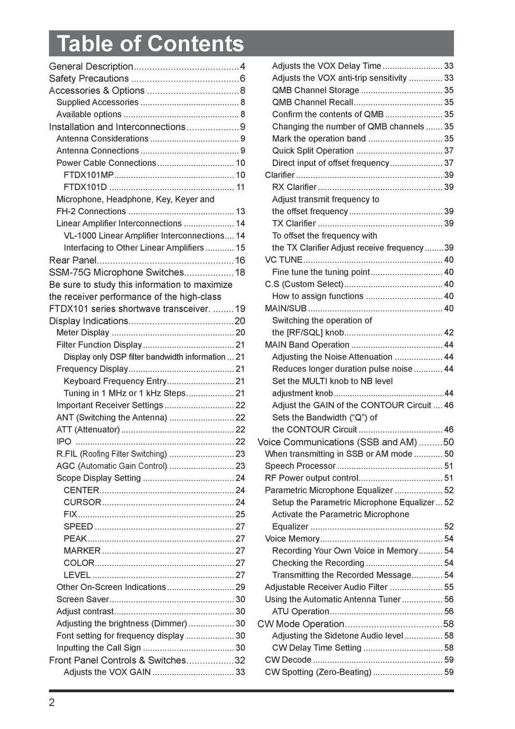YAESU FTDX101D FTDX101MP User Manual Owners Operation Manual - STEEL WIRE BOUND