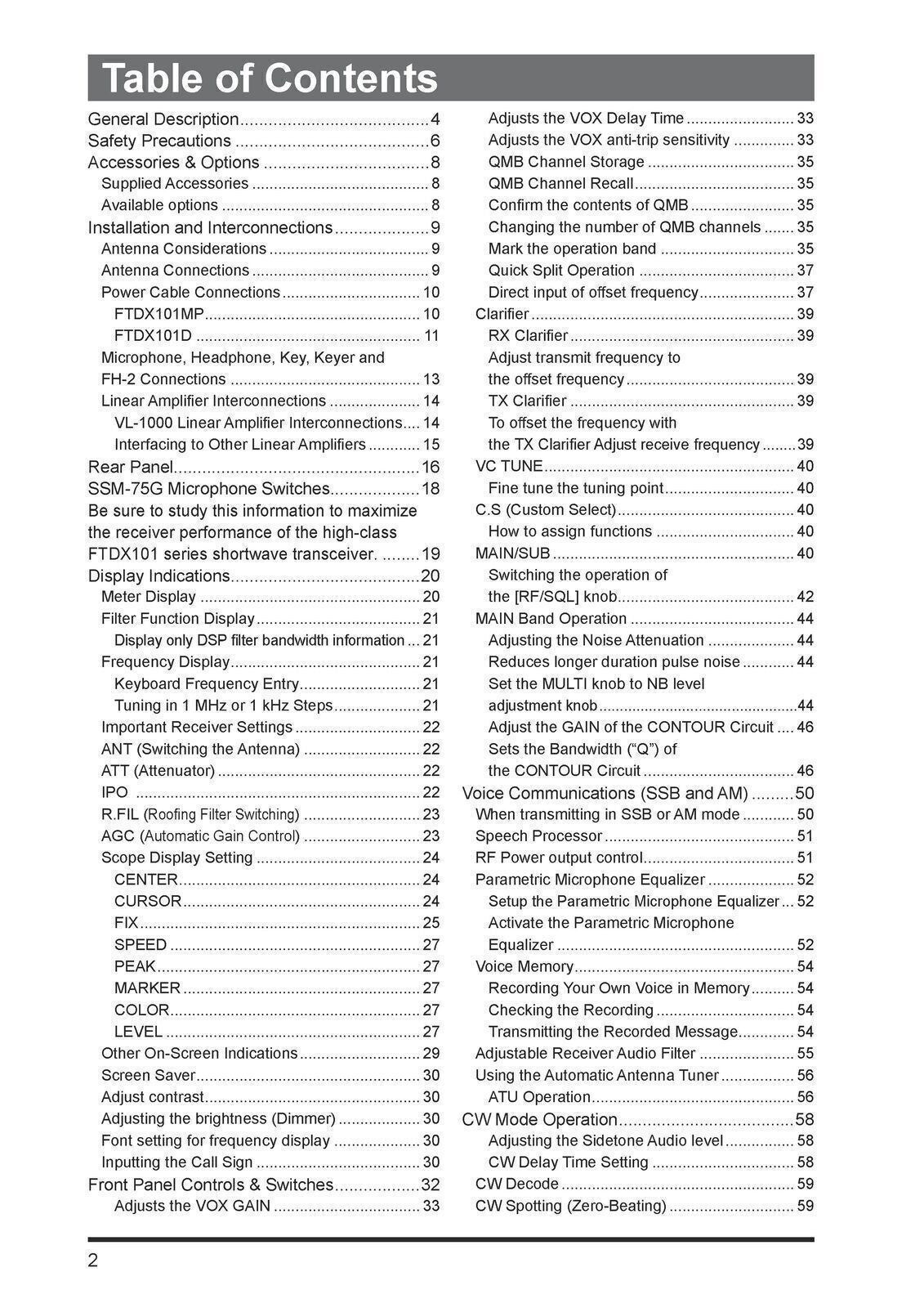 YAESU FTDX101D FTDX101MP User Manual Owners Operation Manual - STEEL WIRE BOUND