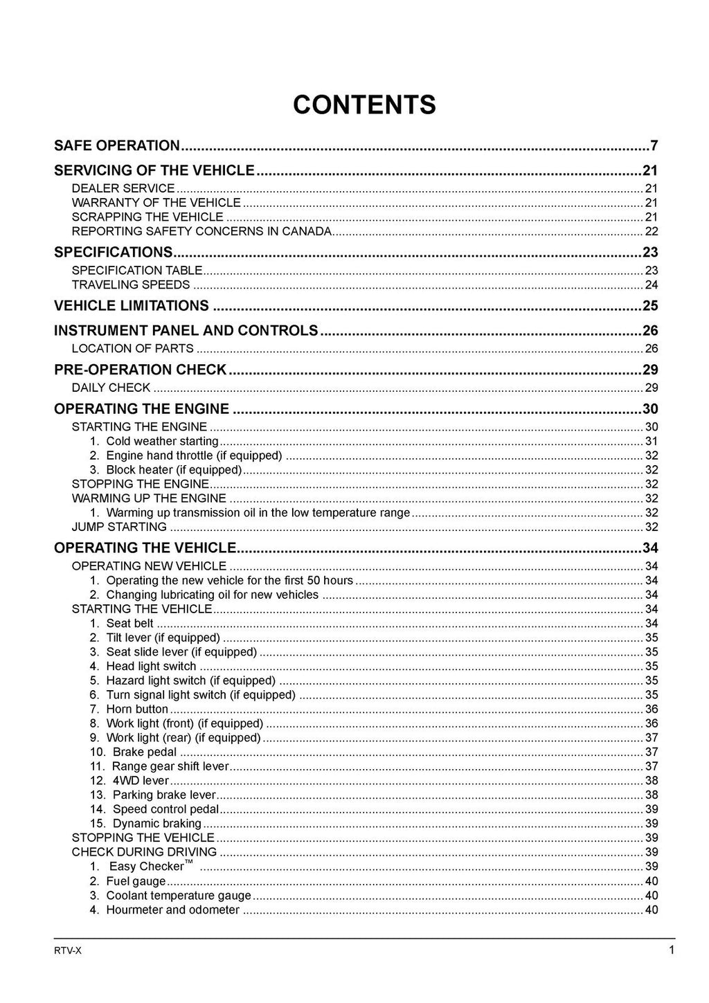 KUBOTA RTV-X UTILITY VEHICLE OPERRATORS MANUAL - STEEL WIRE BOUND - TOUGH COVERS
