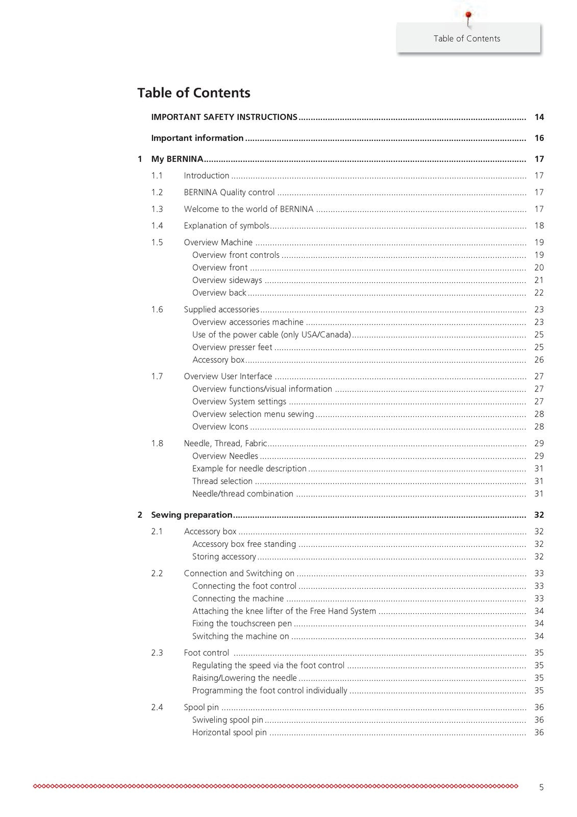 BERNINA 770 QE Sewing Machine User Manual Operation Guide