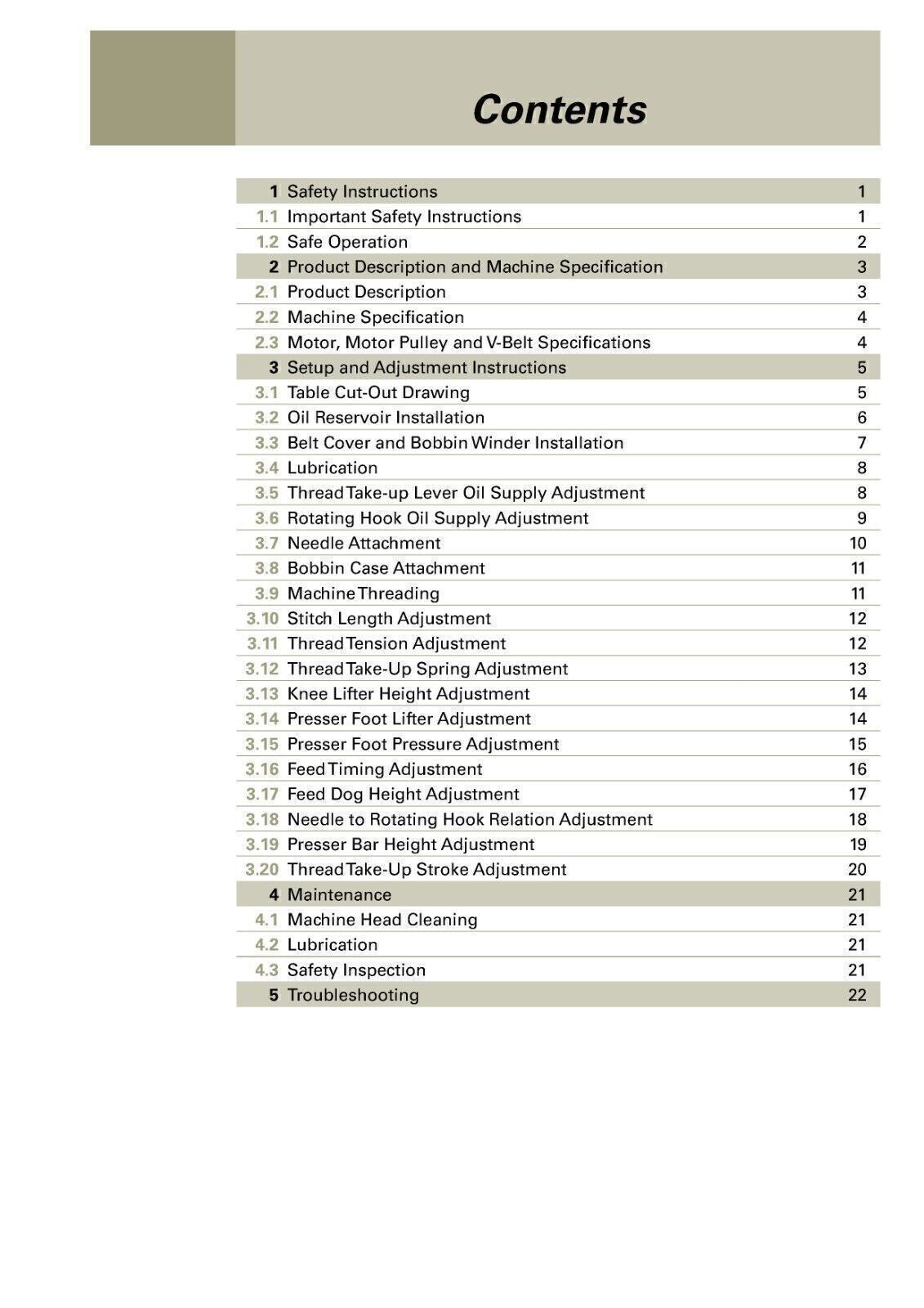 Singer INDUSTRIAL 191D Sewing Machine User Manual Guide [DURABLE WIRE BINDING]