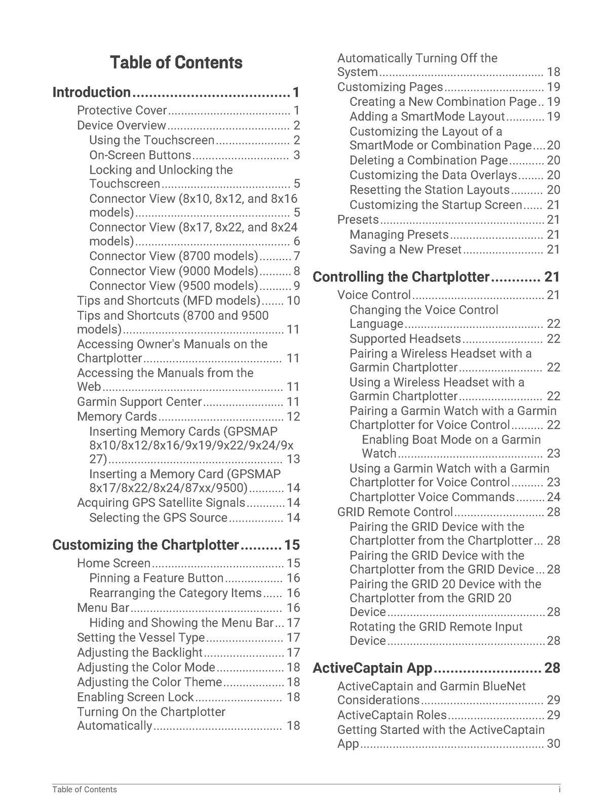 GPSMAP 8400 8600 8700 9000 9500 SERIES Owners Manual - WIRE BOUND - TOUGH COVERS