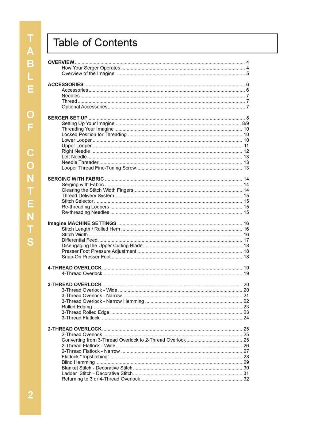 BABY LOCK Imagine BLE1AT2 Serger Sewing Machine User Manual TOUGH WIRE BINDING