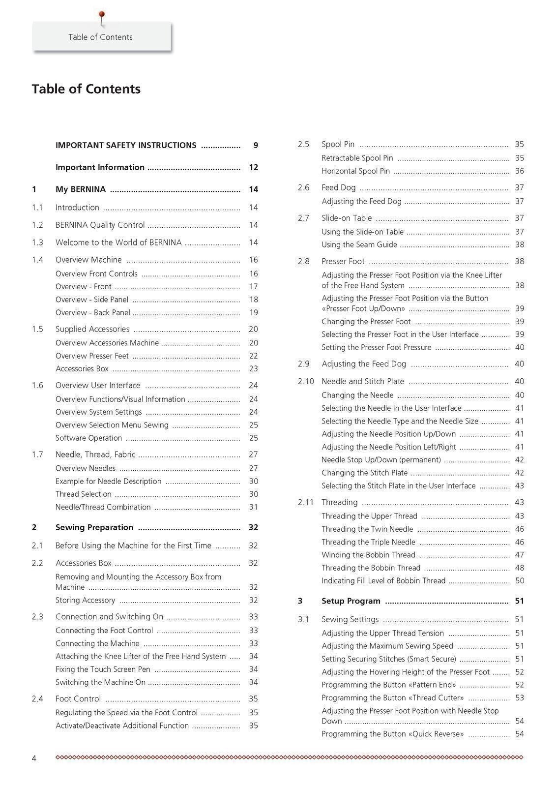 BERNINA 570 QE Sewing Machine User Manual Operation Guide [METAL Wire Binding!]