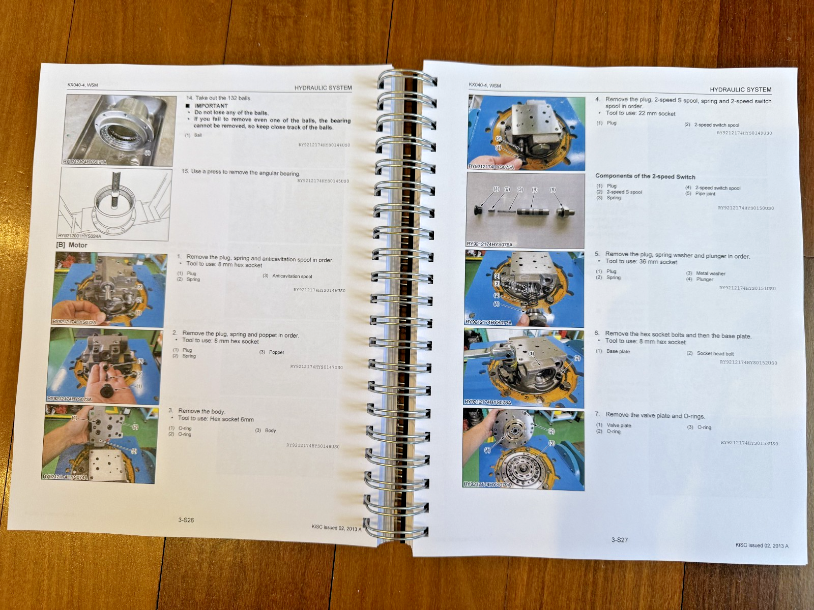KUBOTA KX040-4 Excavator Workshop Manual 2013 - BOUND - COVERS - XL FOLDOUTS