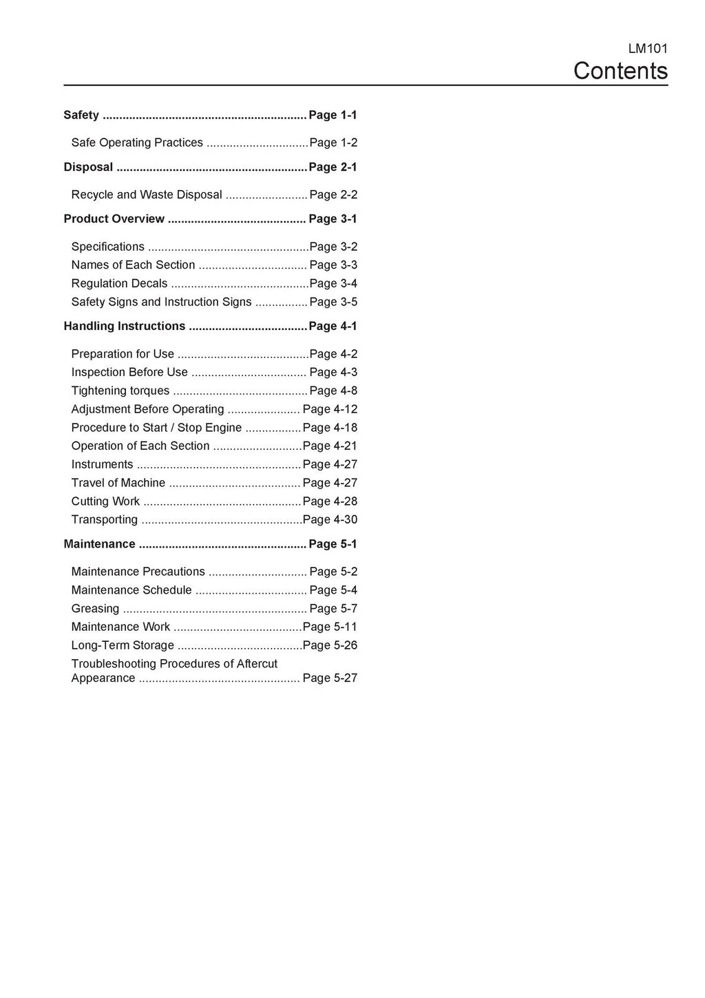 BARRONESS LM101 Greens Mower Operators Manual - STEEL WIRE BOUND - TOUGH COVERS