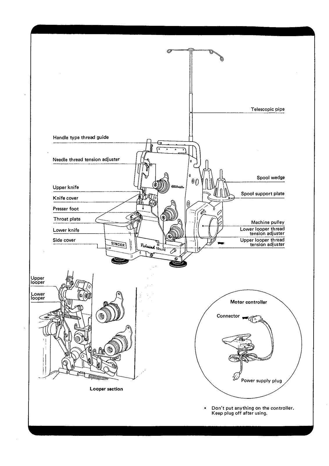 SINGER 10UJ12-OVERLOCKER Sewing Machine User Manual Guide [DURABLE WIRE BINDING]