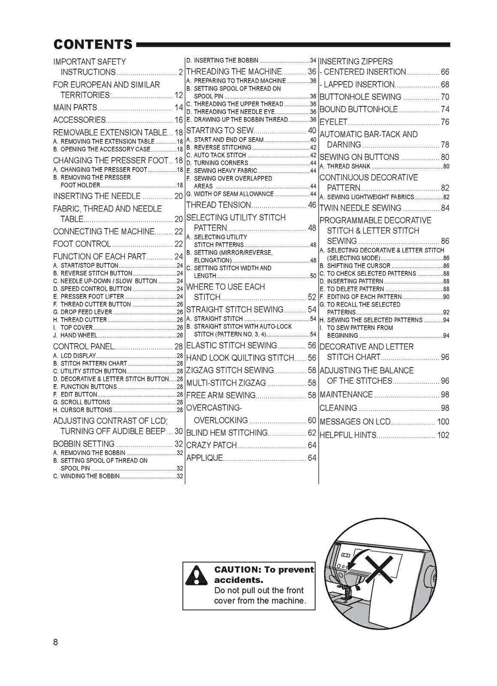 SINGER C430 Sewing Machine User Manual Owners Instructions [DURABLE WIRE BOUND]