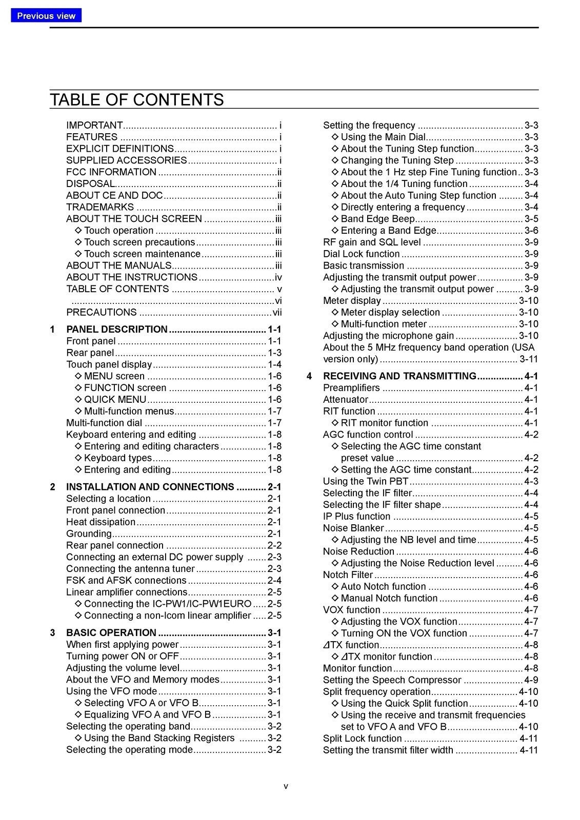 ICOM IC-7300 Transceiver Basic User Manual - STEEL WIRE BOUND - TOUGH COVERS