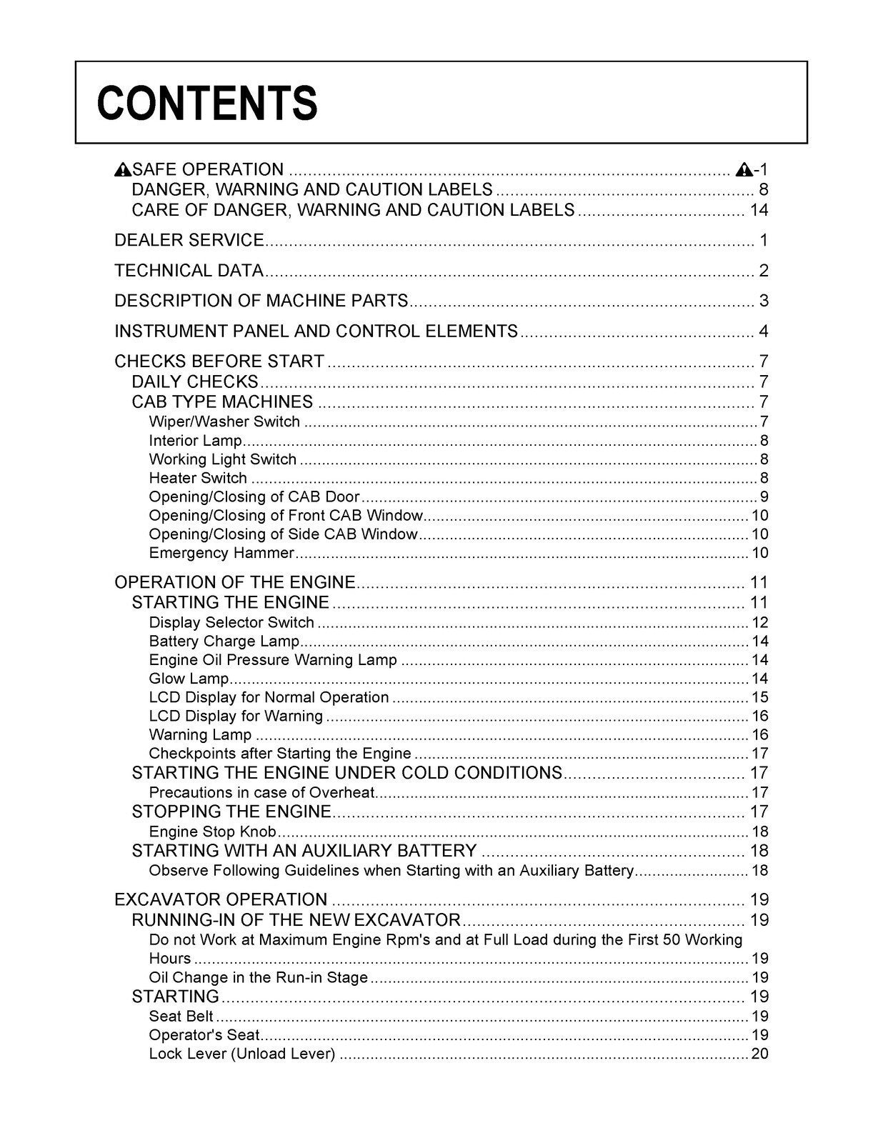 KUBOTA KX018-4 EXCAVATOR OPERATORS MANUAL - STEEL WIRE BOUND - PROTECTIVE COVERS