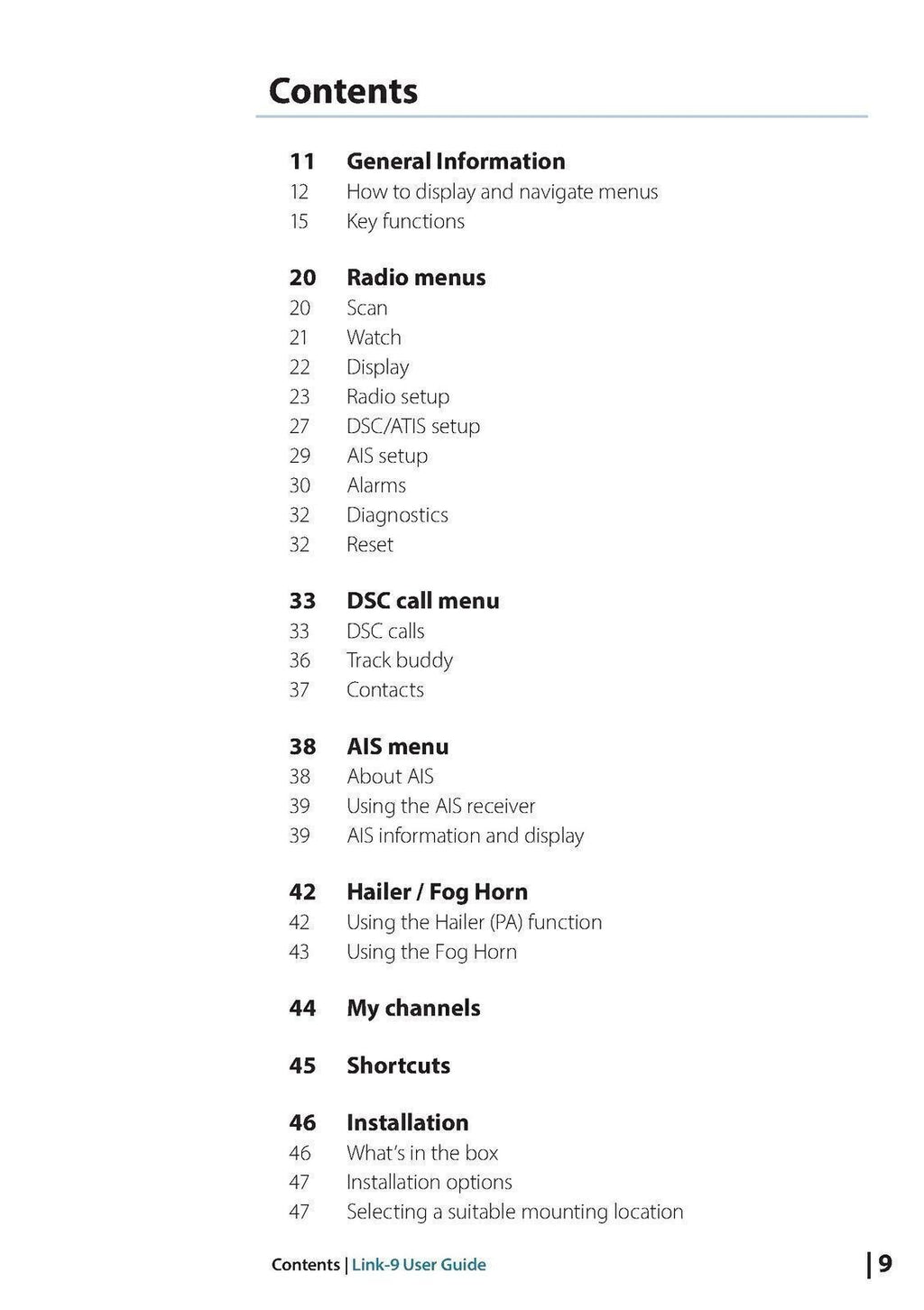 LOWRANCE LINK-9 Fixed Mount VHF User Owners Manual Guide - TOUGH WIRE BINDING