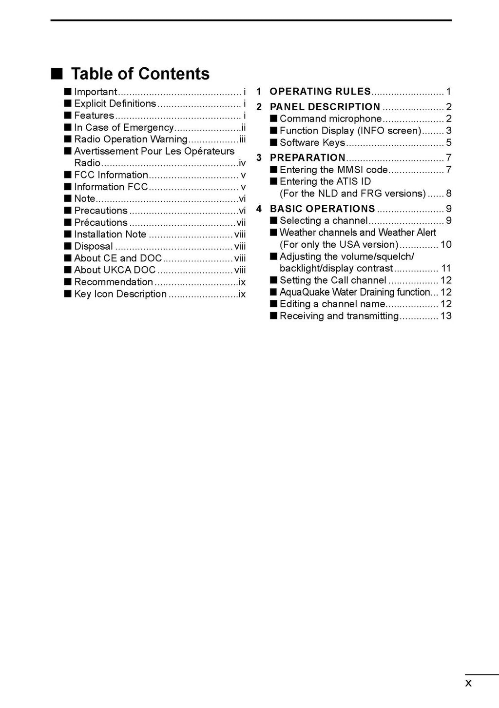 ICOM Marine Transcievers IC-M410BB IC-M510BB Instrution Manual WIRE BOUND&COVERS