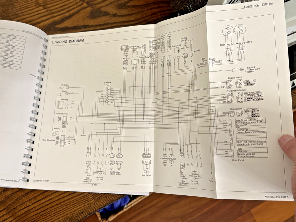 KUBOTA MX4700 MX5100 TRACTOR WORKSHOP MANUAL, WIRE BOUND TOUGH COVERS, FOLDOUTS!