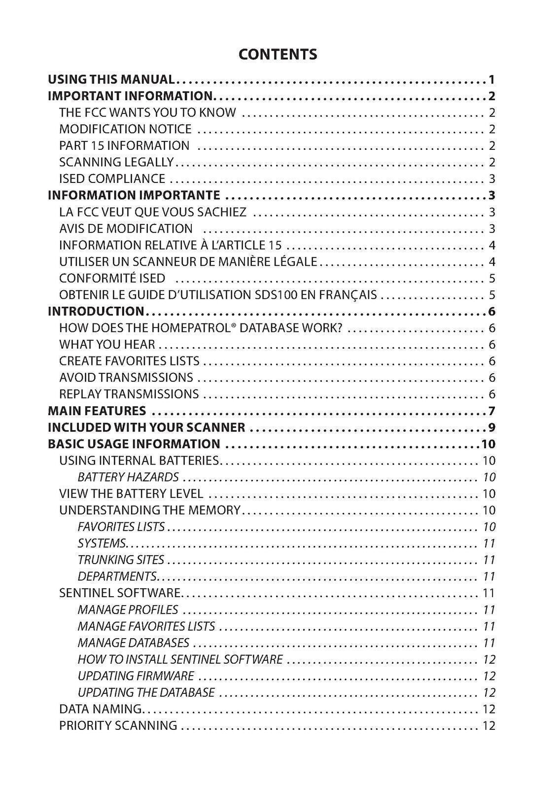 Uniden SDS100 User Manual Operation Instructions - TOUGH WIRE BINDING & COVERS