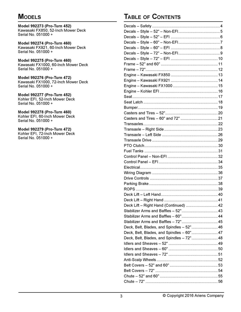 GRAVELY PRO-TURN 452 460 472 PARTS MANUAL - STEEL WIRE BOUND - PROTECTIVE COVERS