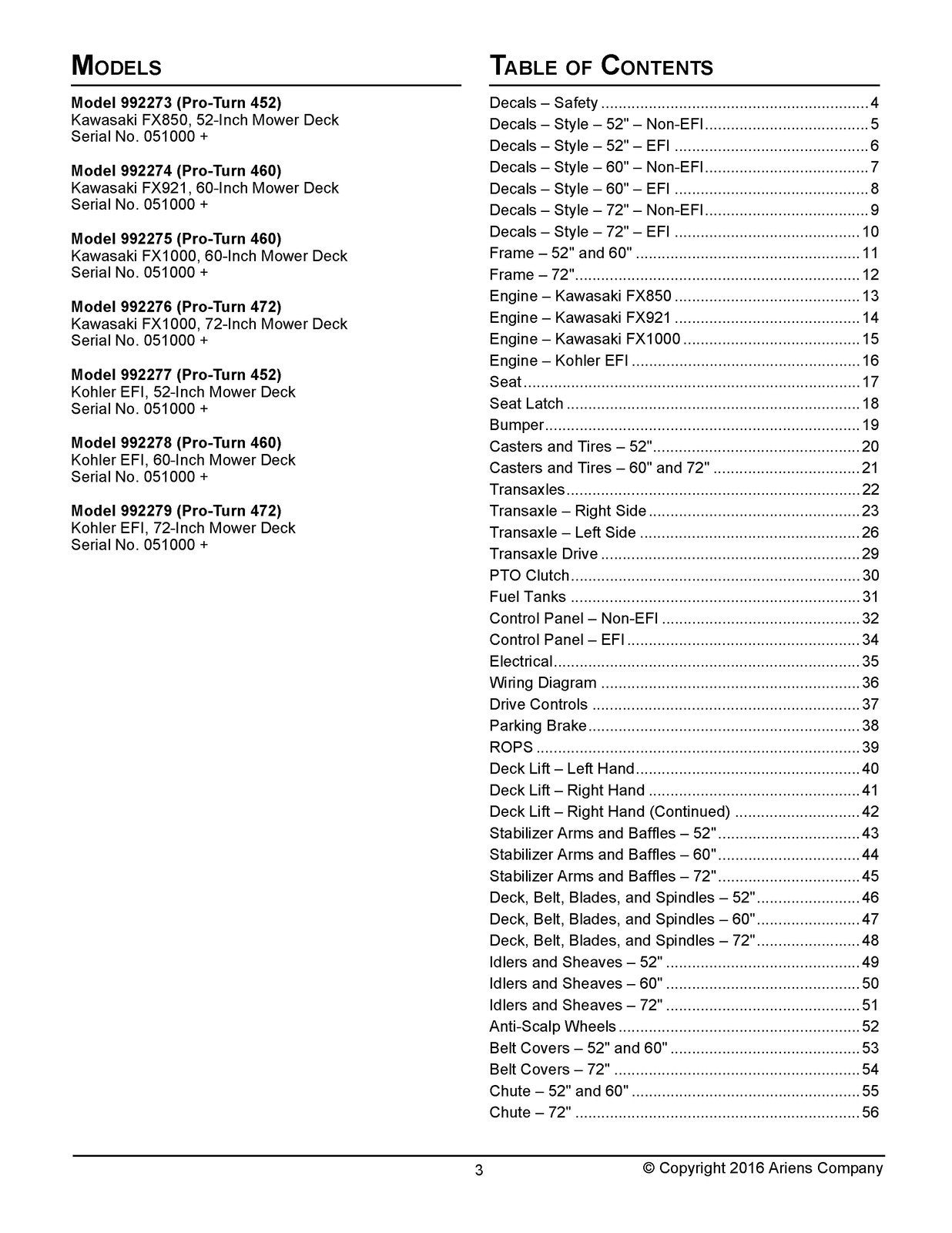 GRAVELY PRO-TURN 452 460 472 PARTS MANUAL - STEEL WIRE BOUND - PROTECTIVE COVERS