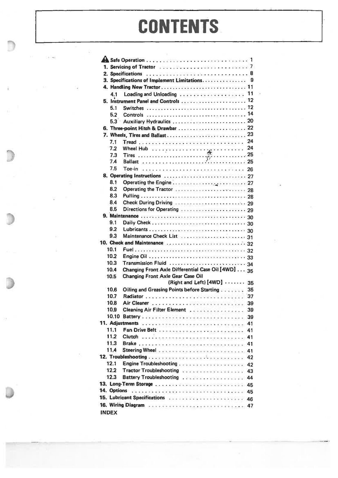 KUBOTA B8200 TRACTOR OPERATORS MANUAL - STEEL WIRE BOUND - PROTECTIVE COVERS