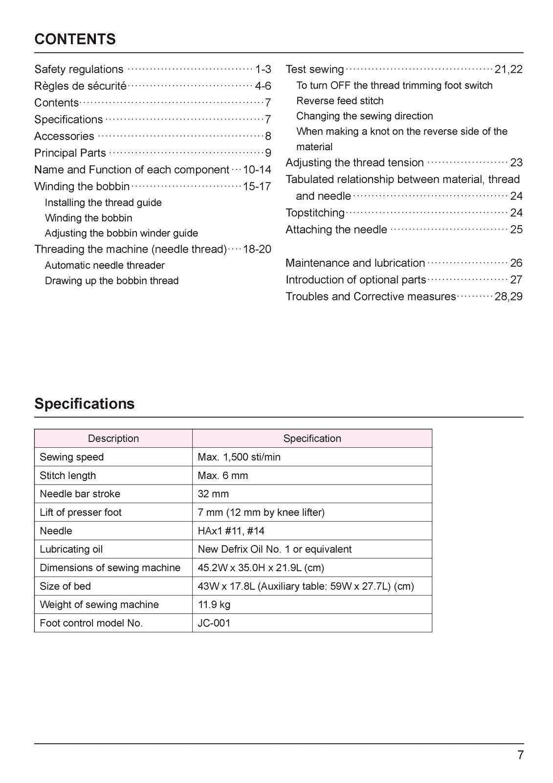 JUKI TL-2020 PE Sewing Machine Instruction User Manual TOUGH WIRE BINDING/COVERS