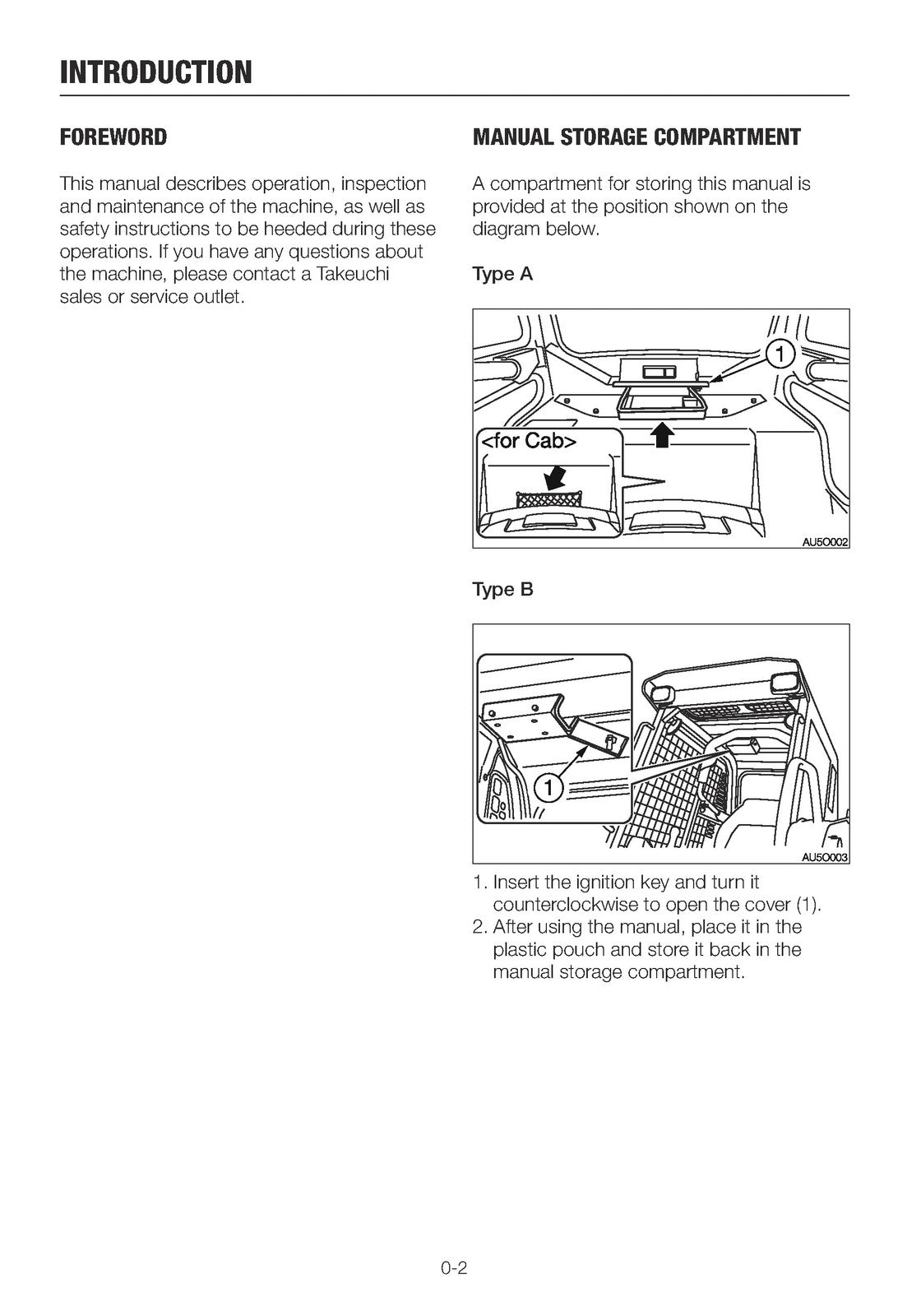 TAKEUCHI TRACK LOADER TL8 TL10 TL12 OPERATORS MANUAL - WIRE BOUND - COVERS
