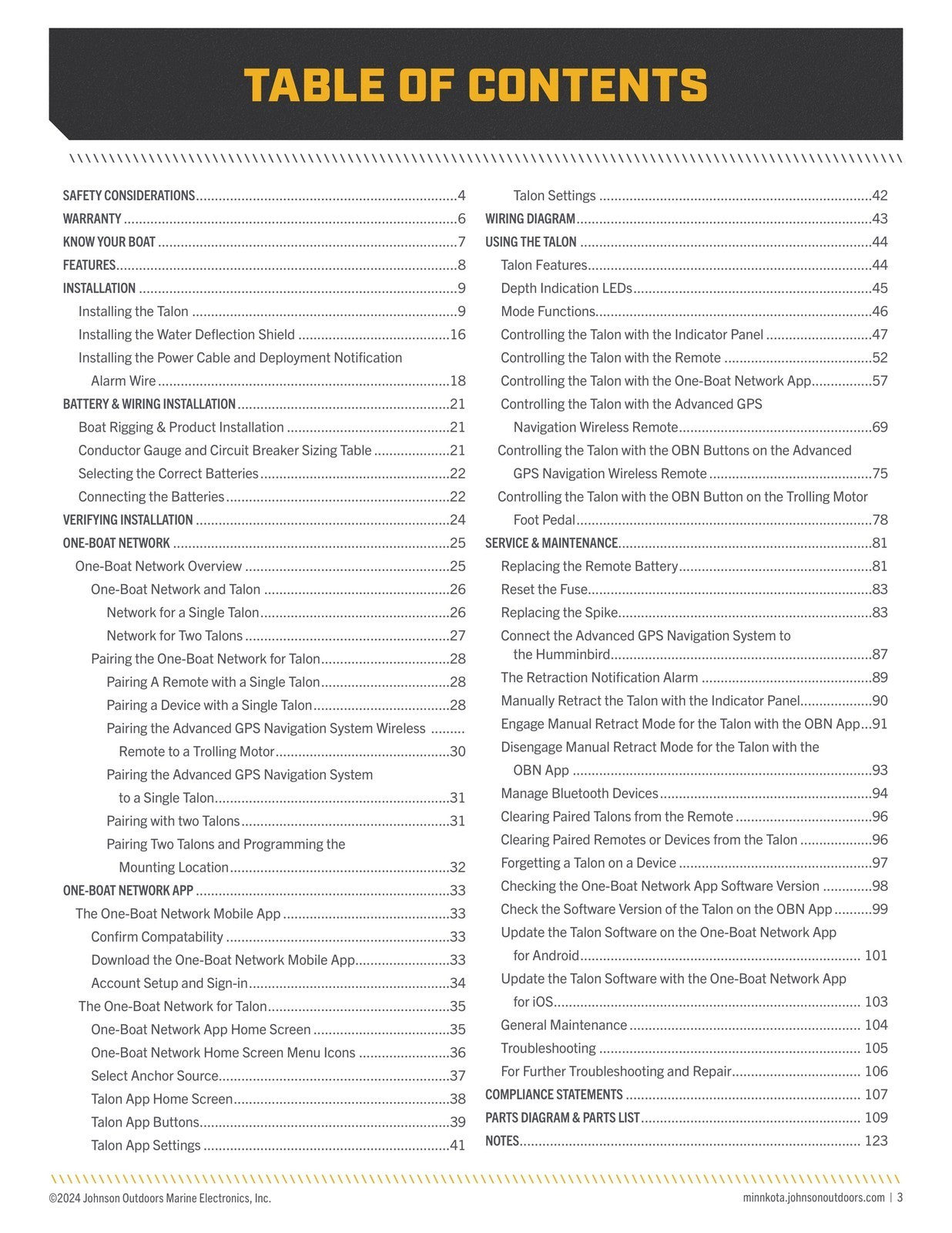 MINN KOTA Talon BT Shallow Water Anchor Manual - WIRE BOUND - TOUGH COVERS