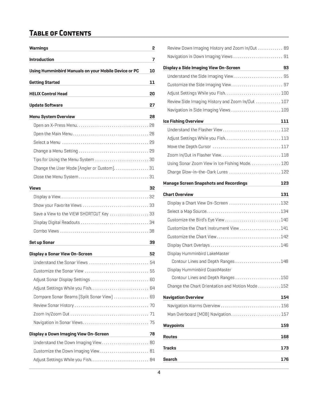 Humminbird HELIX Series G2 CHIRP G3 5 7 8 9 10 12 User Operations Manual Guide