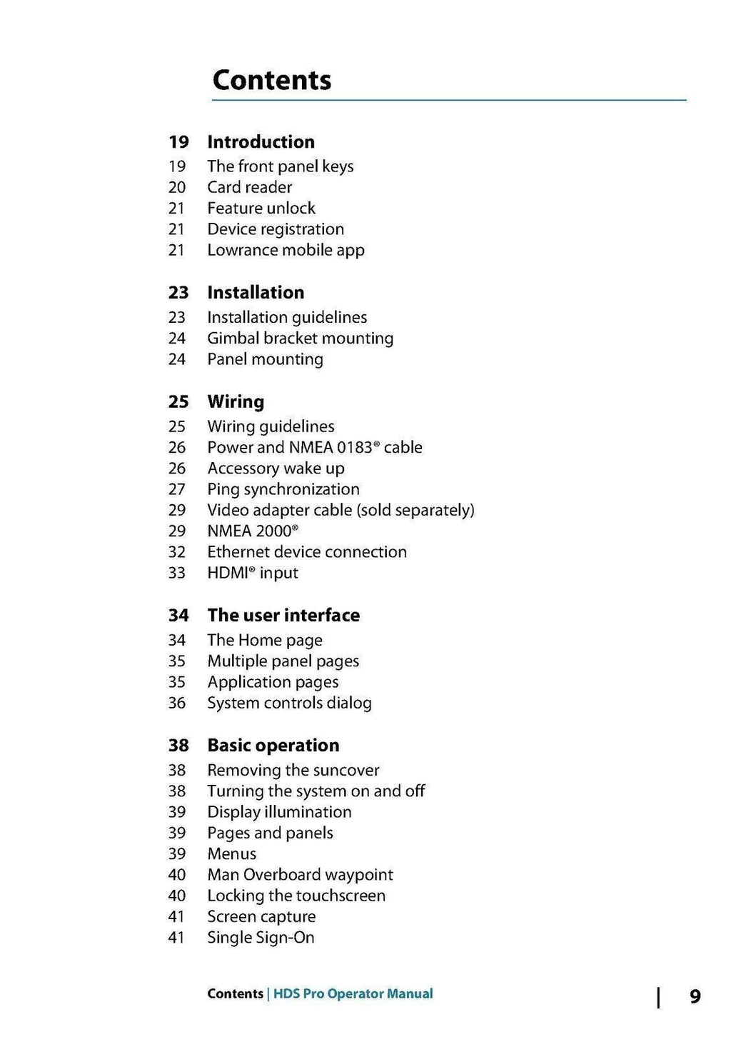 LOWRANCE HDS PRO Fish Finder User Manual Operation Guide WIRE BOUND, FULL COLOR