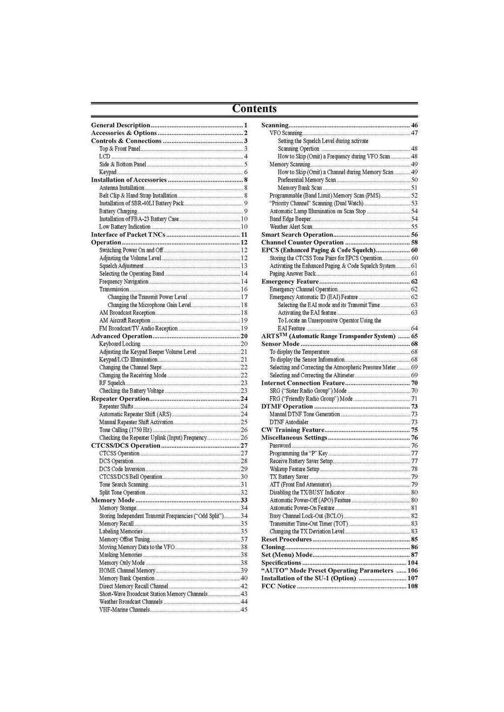 YAESU VX-6R Transceiver User Operation Manual Instructions - TOUGH WIRE BINDING