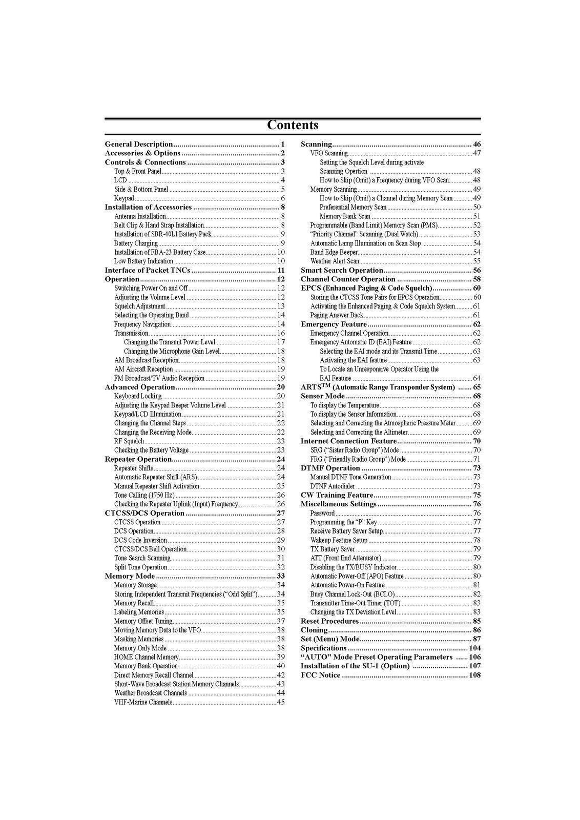 YAESU VX-6R Transceiver User Operation Manual Instructions - TOUGH WIRE BINDING