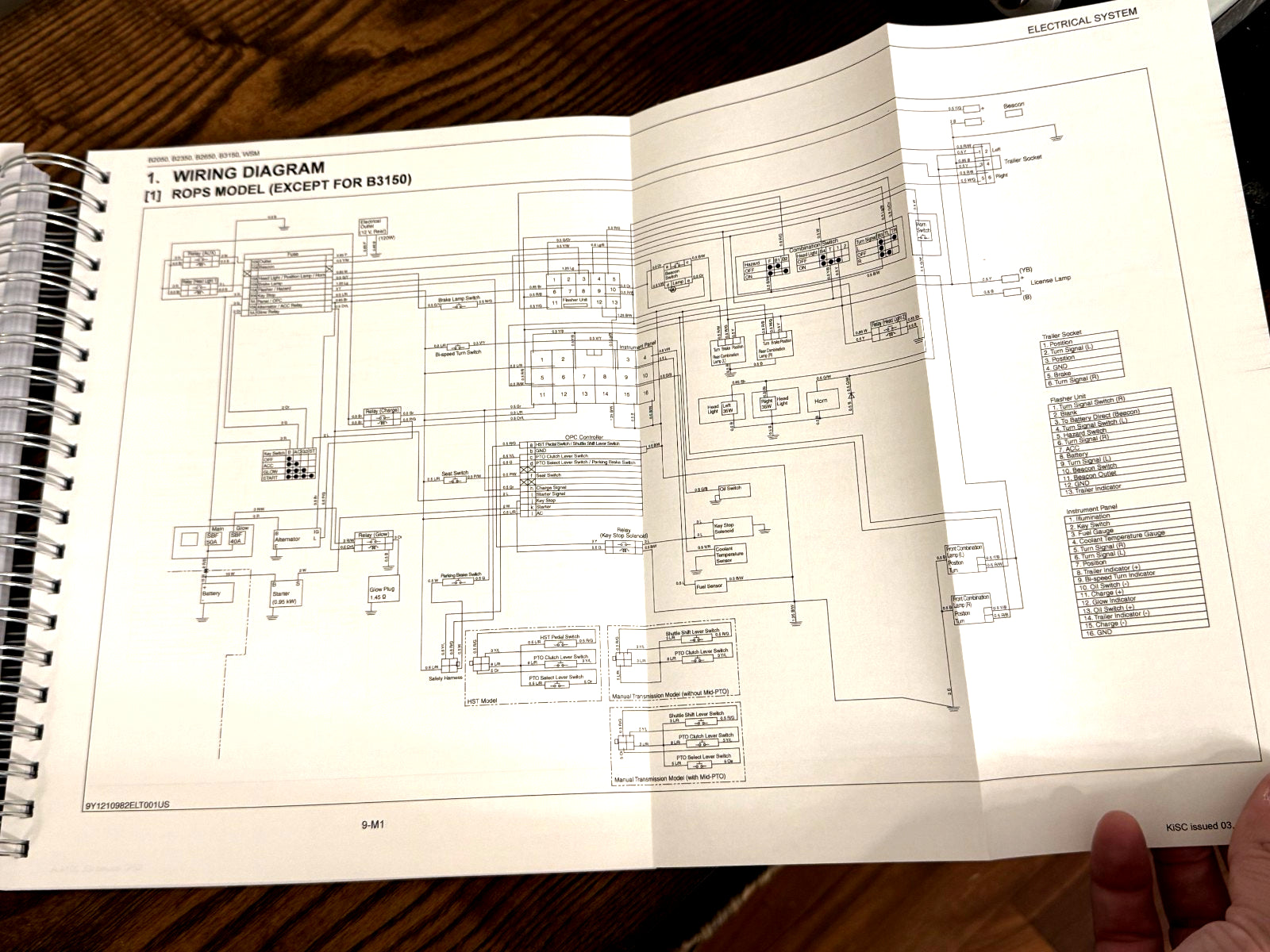 KUBOTA B2050 B2350 B2650 B3150 TRACTOR WORKSHOP MANUAL - WIRE BOUND- XL FOLDOUTS