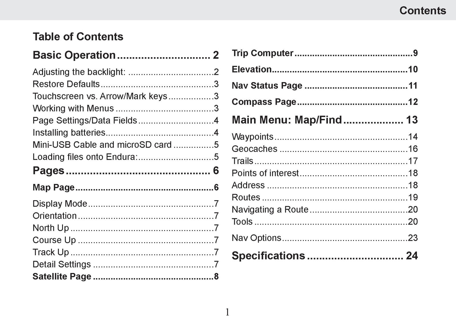 LOWRANCE Endura Operation Manual for Siera Safari Out&Back - WIRE BOUND - COVERS