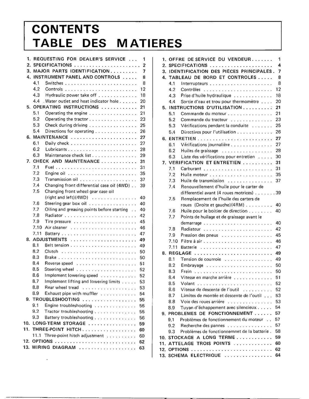 KUBOTA B6100HST B7100HST OPERATORS MANUAL - STEEL WIRE BOUND - PROTECTIVE COVERS