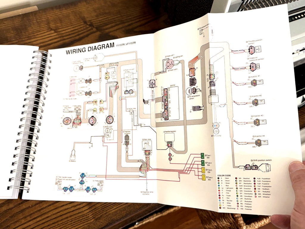YAMAHA OUTBOARD F115 LF155C SERVICE REPAIR MANUAL, WIRE BOUND, COVERS, FOLDOUT