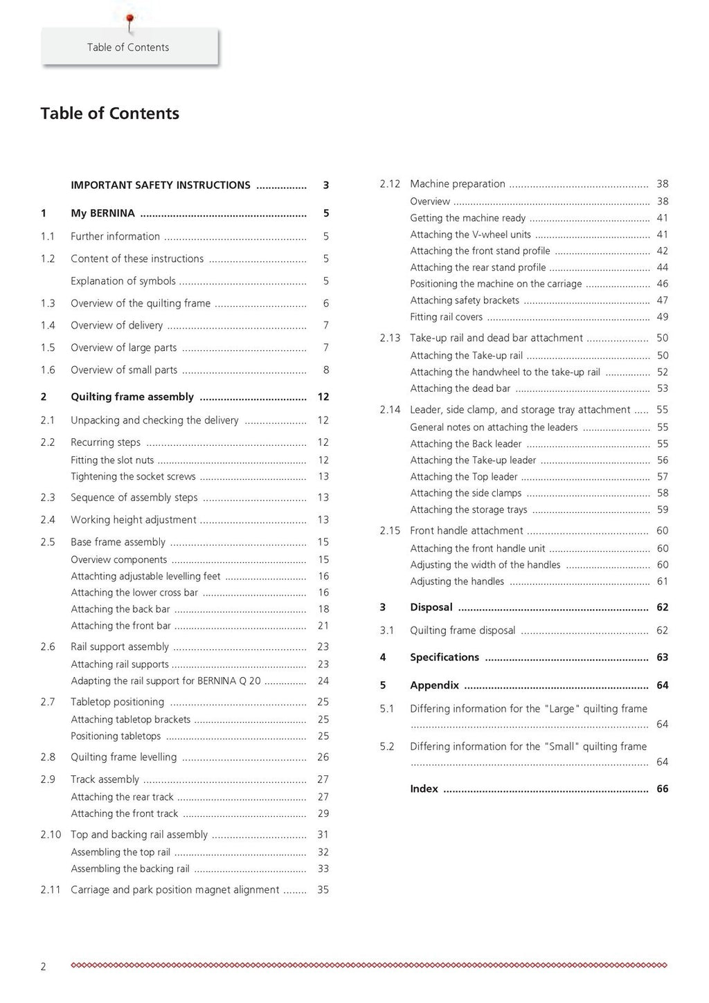BERNINA Q 24 Q 20 Q24 Q20 Frame Mounting Manual - STEEL WIRE BOUND, TOUGH COVERS