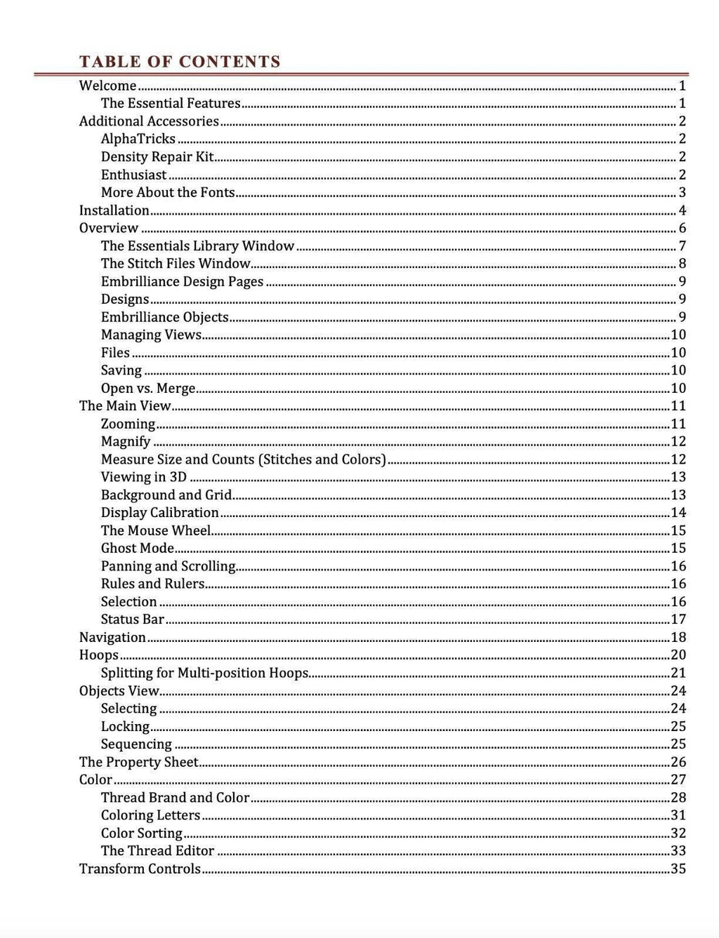 Embrilliance Essentials User Guide for Mac Macintosh Instructions Manual COLOR