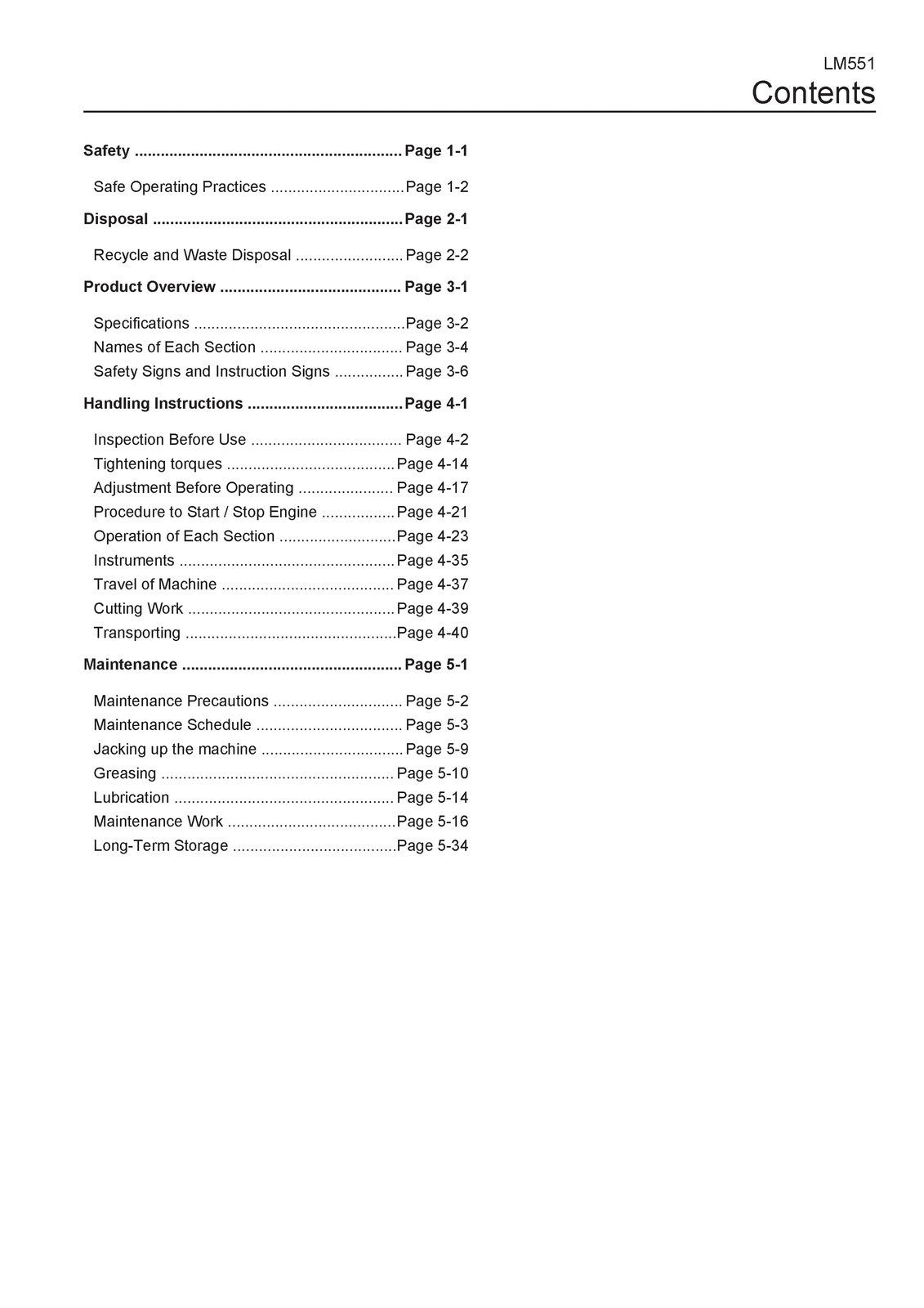 BARONESS LM551 Fairway Mower User Manual - STEEL WIRE BOUND - PROTECTIVE COVERS