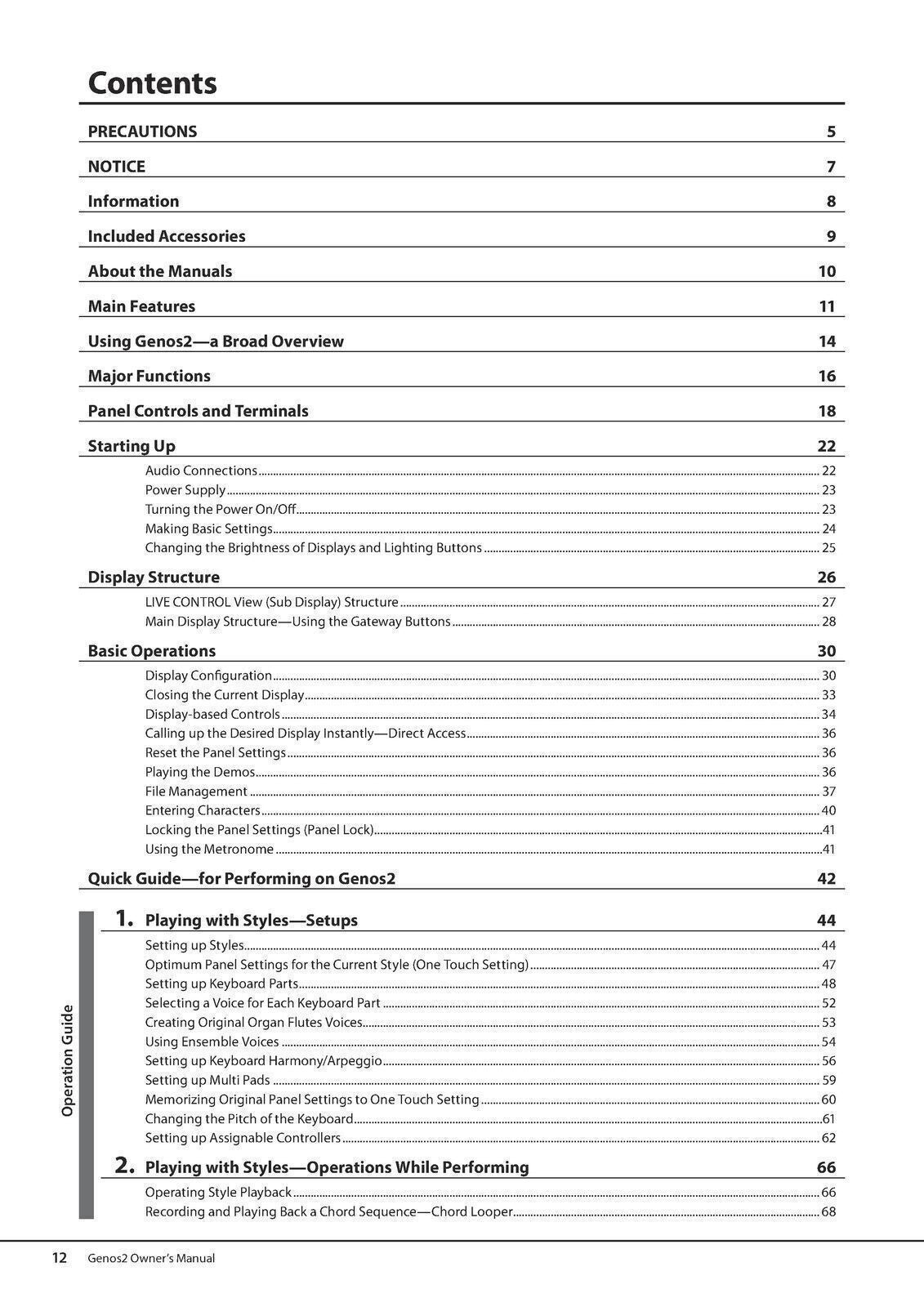 YAMAHA Genos 2 Owners Manual 144 Pages - Protective Covers & Steel Wire Bound