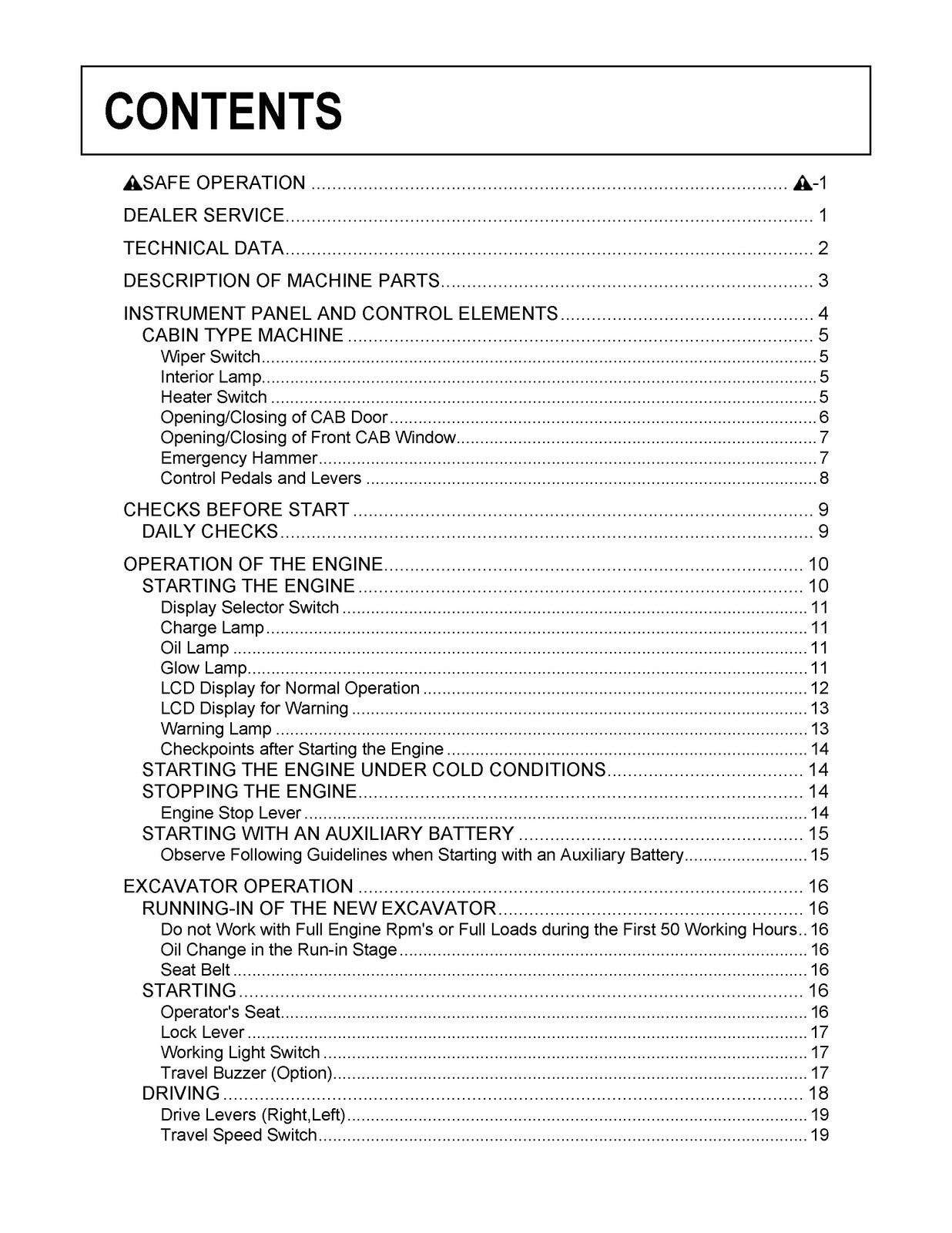 KUBOTA KX71-3 EXCAVATOR OPERATORS MANUAL - STEEL WIRE BOUND - PROTECTIVE COVERS