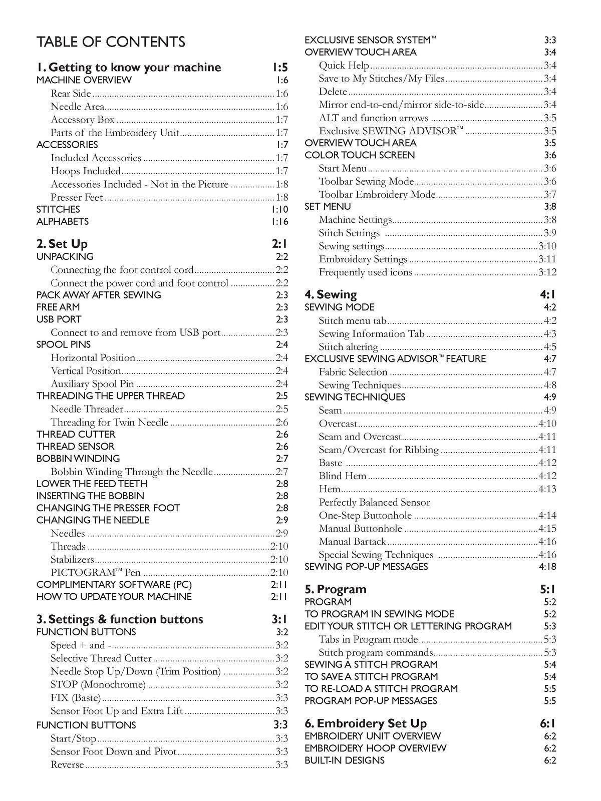 HUSQVARNA DESIGNER TOPAZ 50 User Manual Operation Guide - TOUGH WIRE BINDING