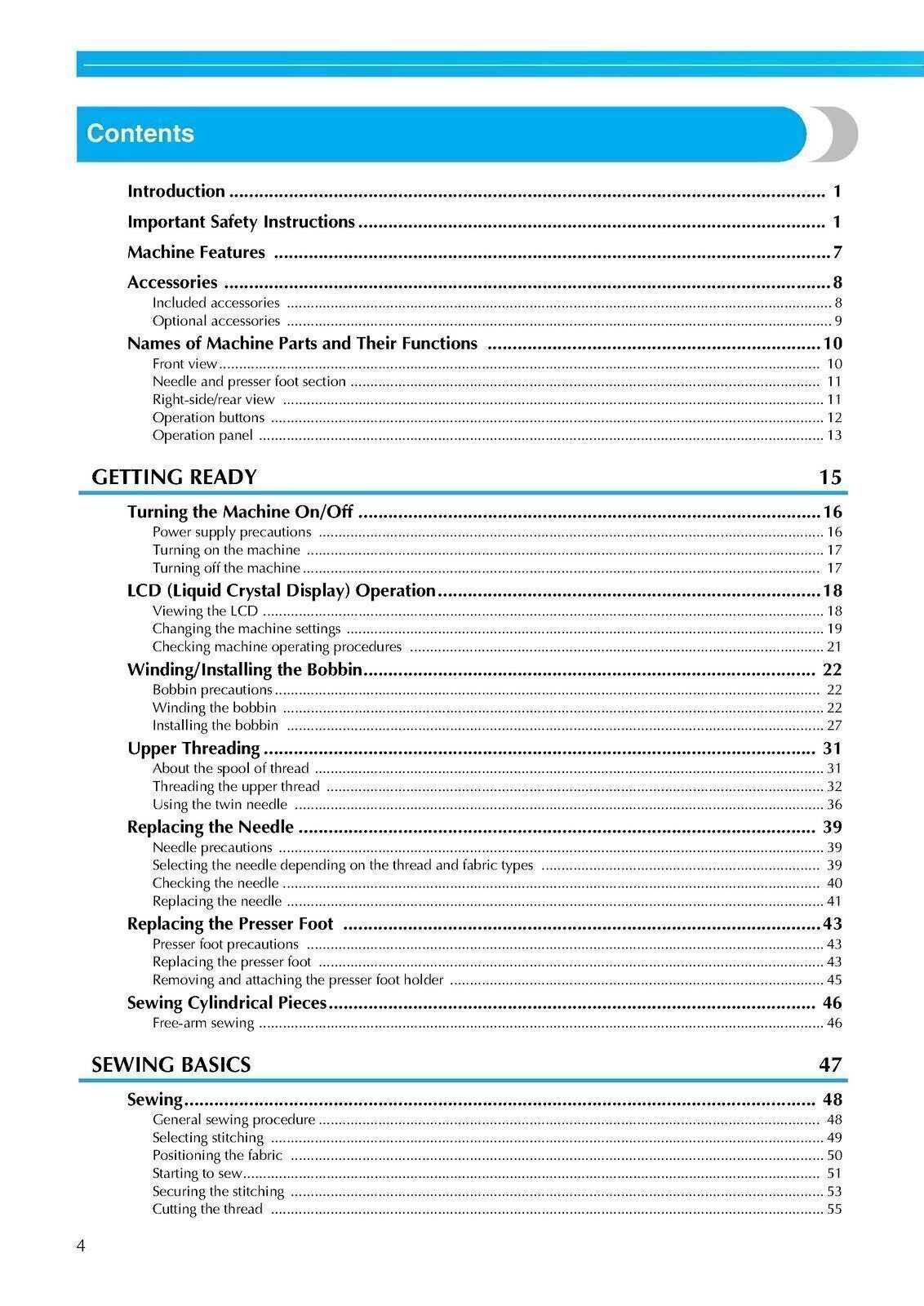 Brother SE-400 Sewing Machine User Manual Instruction Book - TOUGH WIRE BINDING