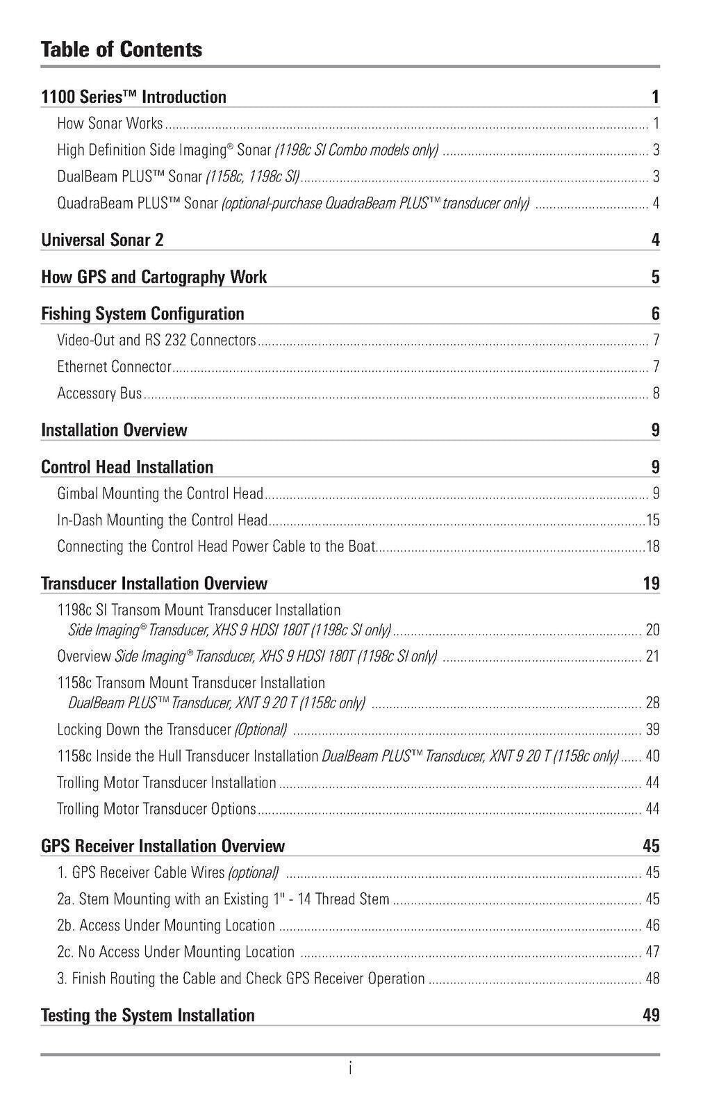 HUMMINBIRD 1158c Combo & 1198c SI Combo User Manual Guide - TOUGH WIRE BINDING