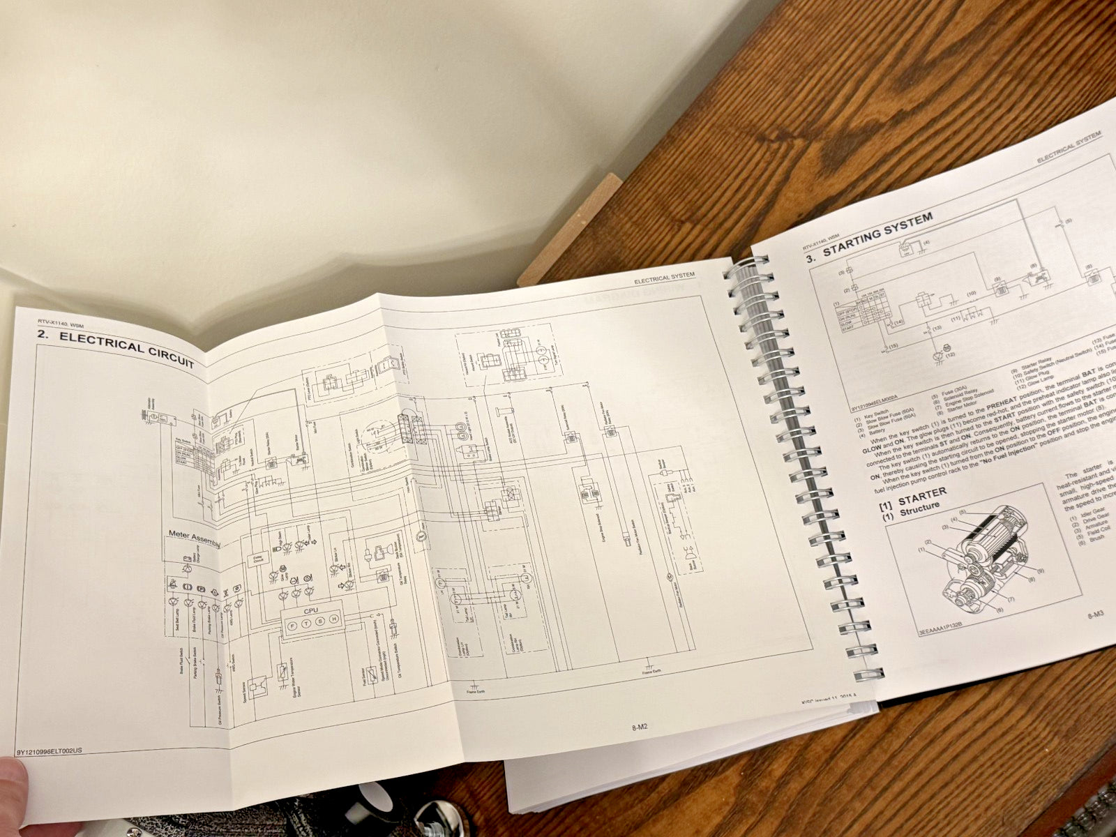 KUBOTA RTV-X1140 WORKSHOP MANUAL - FULL COLOR - WIRE BOUND - COVERS - FOLDOUTS!