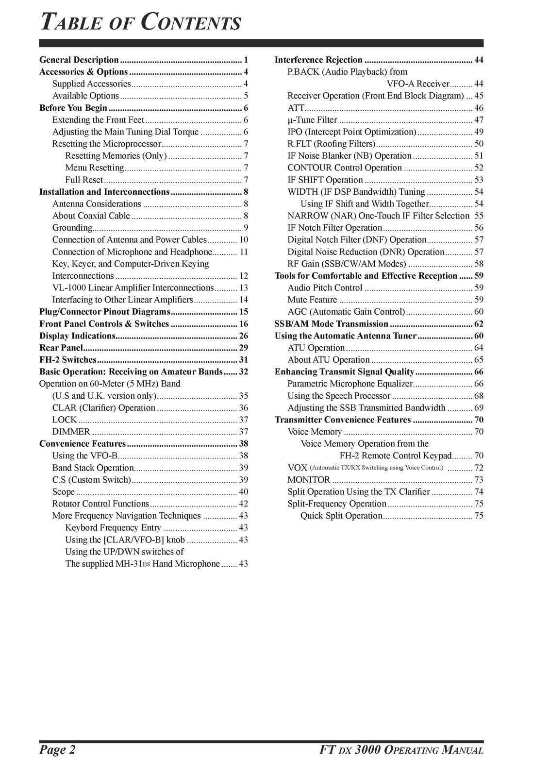 YAESU FT DX 3000 Series Transceiver Operating Manual- STEEL WIRE BOUND - COVERS
