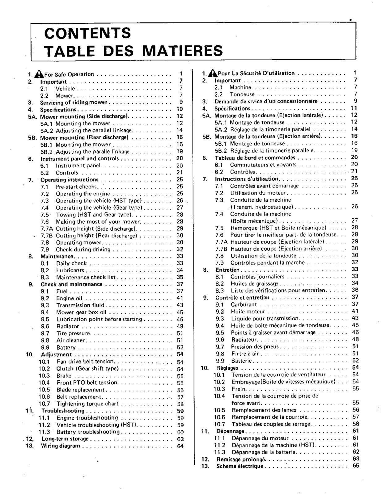 KUBOTA G1 G2 G2HST G3HST MOWER OPERATORS MANUAL - WIRE BOUND - TOUGH COVERS