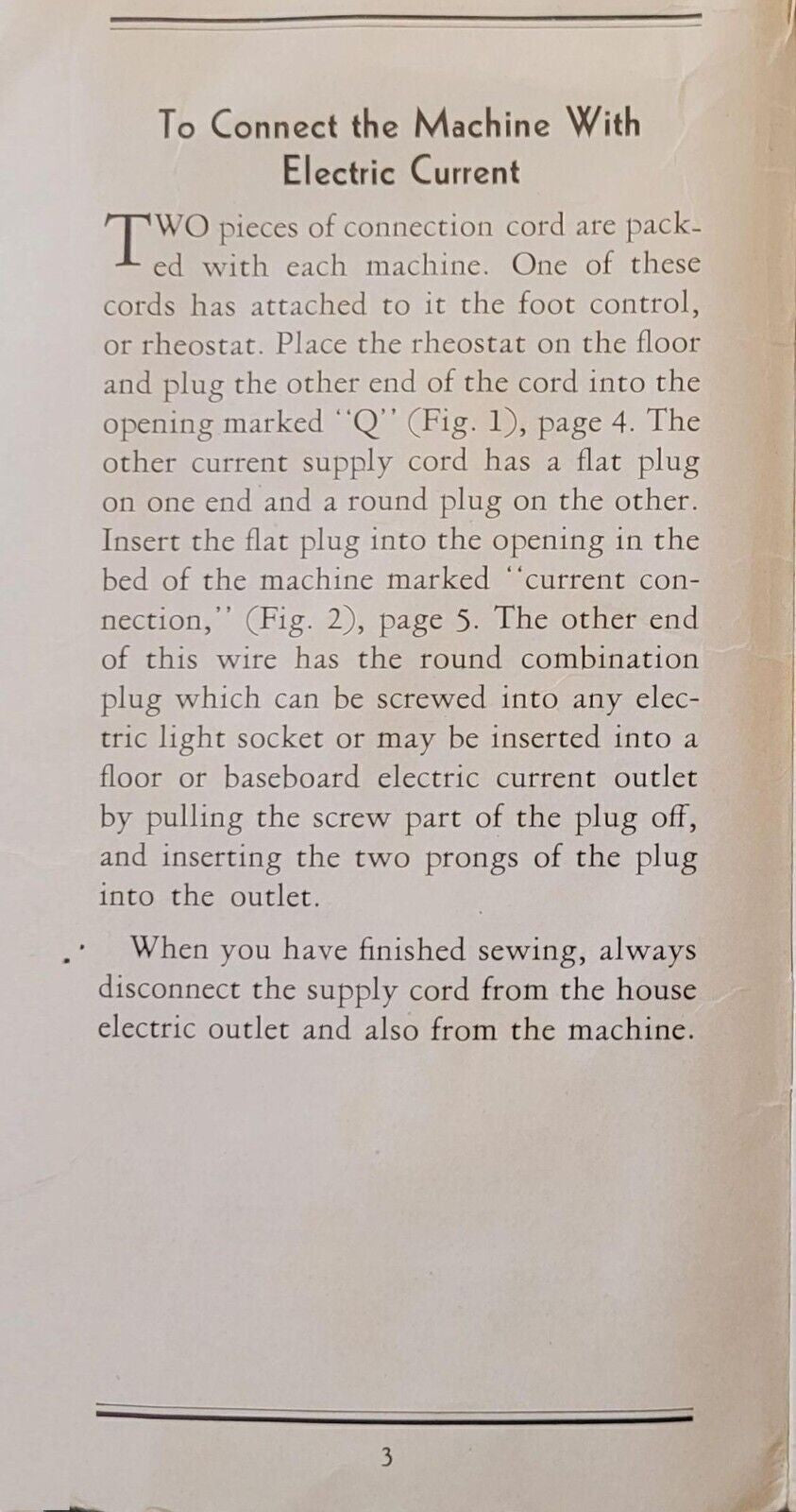 STANDARD SewHandy GE Model A Sewing Machine Instruction Manual, Wire Bound