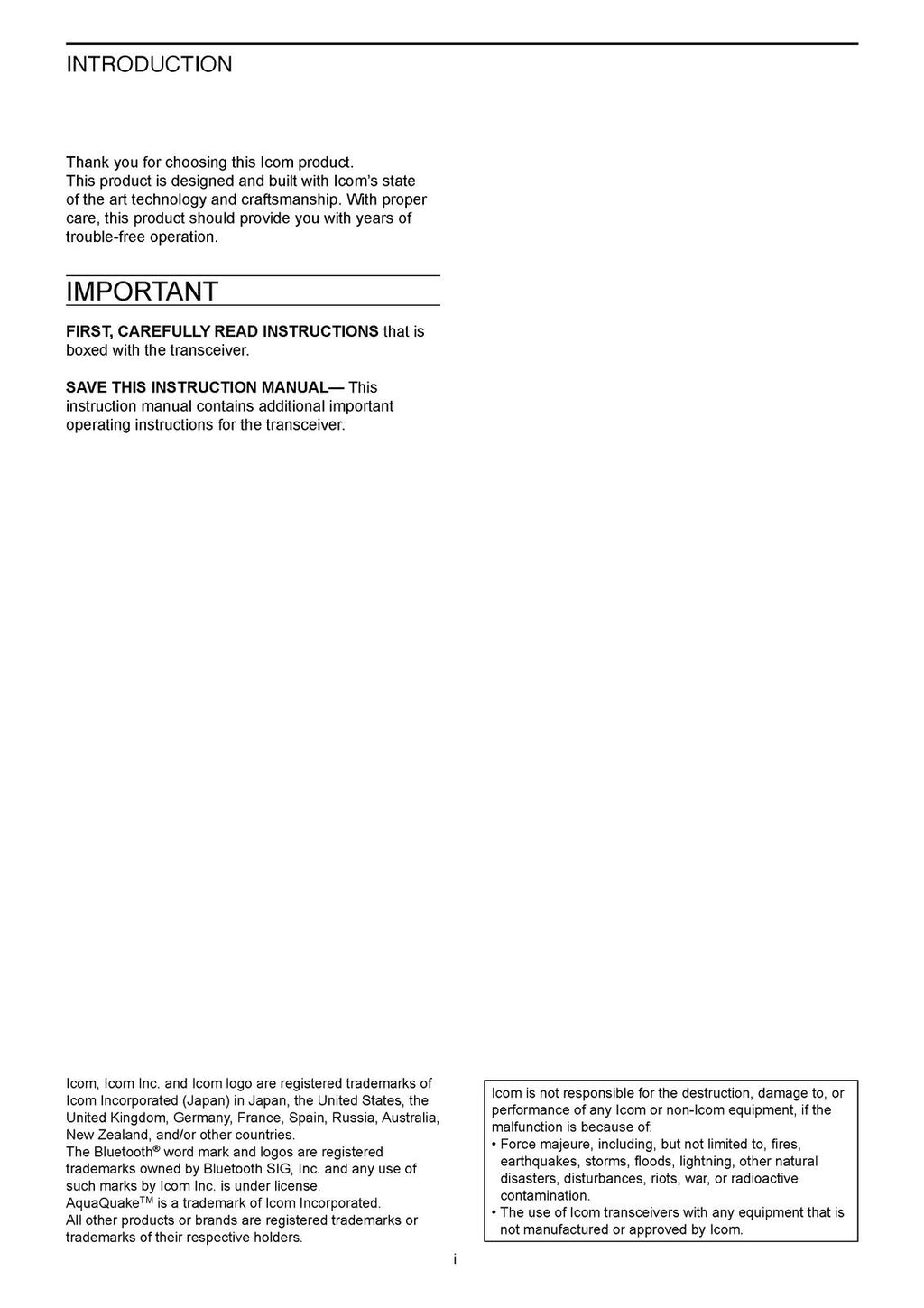 ICOM IP730D IP740D TRANSCEIVER INSTRUCTION MANUAL - WIRE BOUND - TOUGH COVERS