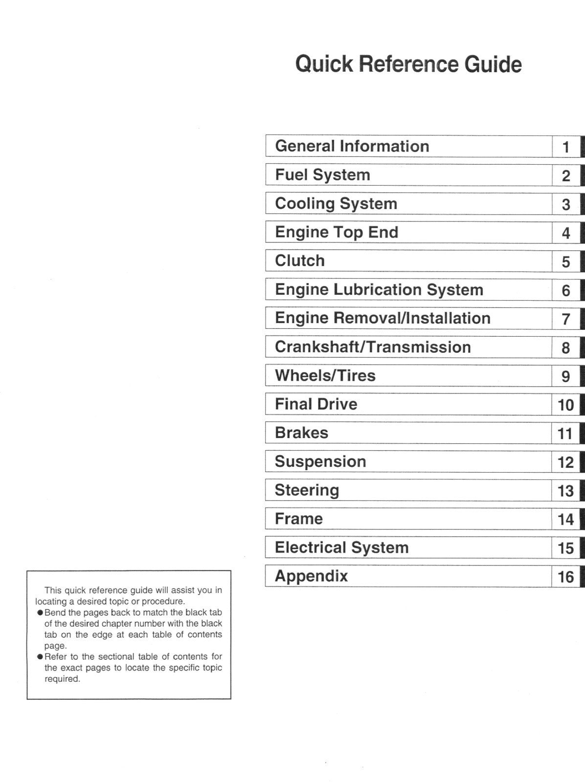 KAWASAKI NINJA ZX-6R MOTORCYCLE SERVICE MANUAL - WIRE BOUND - TOUGH COVERS
