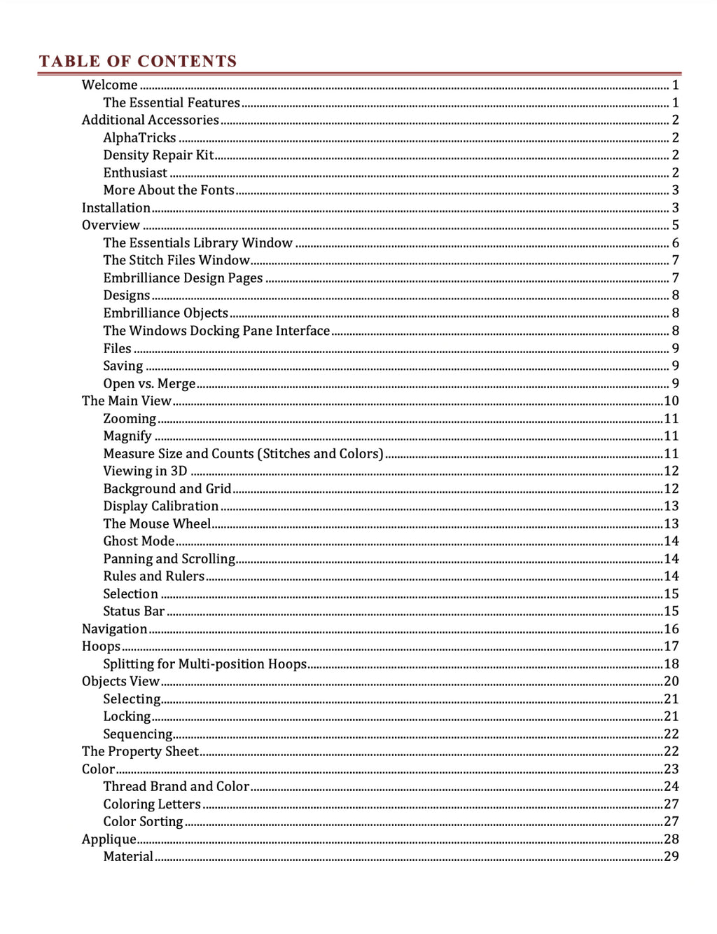 Embrilliance Essentials User Guide for Windows Instructions Manual Full COLOR